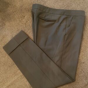 Armani Emporio Size 50 Gray Dress Pants with Flat Front and Cuffed Hem